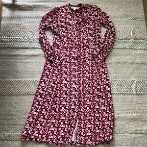 Michael Kors Floral Midi Shirtdress